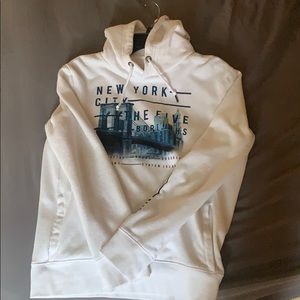 Aeropostal sweater, plain white, small